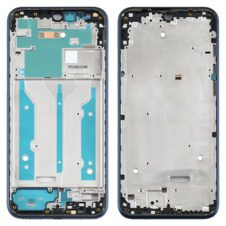 Motorola Moto E (2020) Front Housing LCD Frame Bezel Plate - Blue