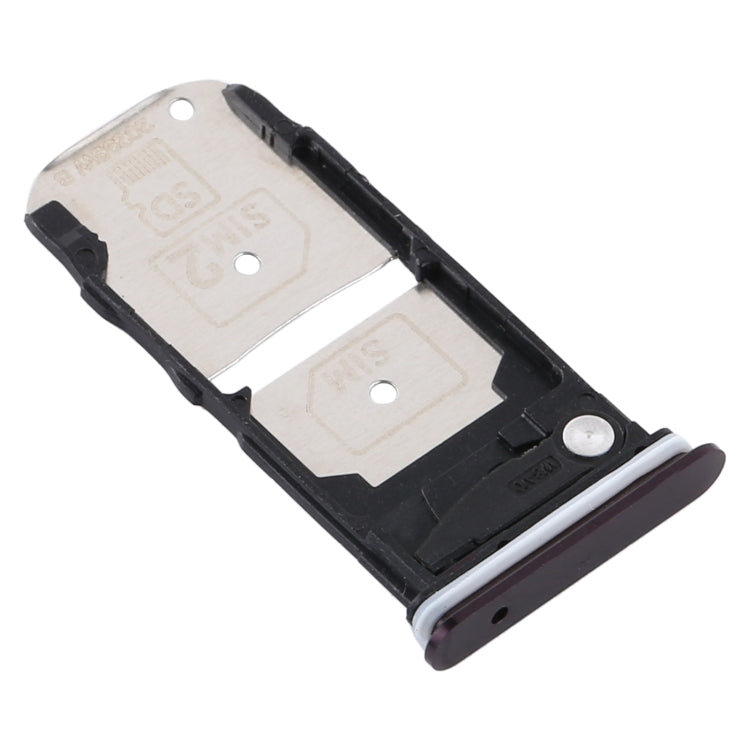 SIM Card and Micro SD Card Tray Replacement for Motorola Edge XT2063-3 (Purple)