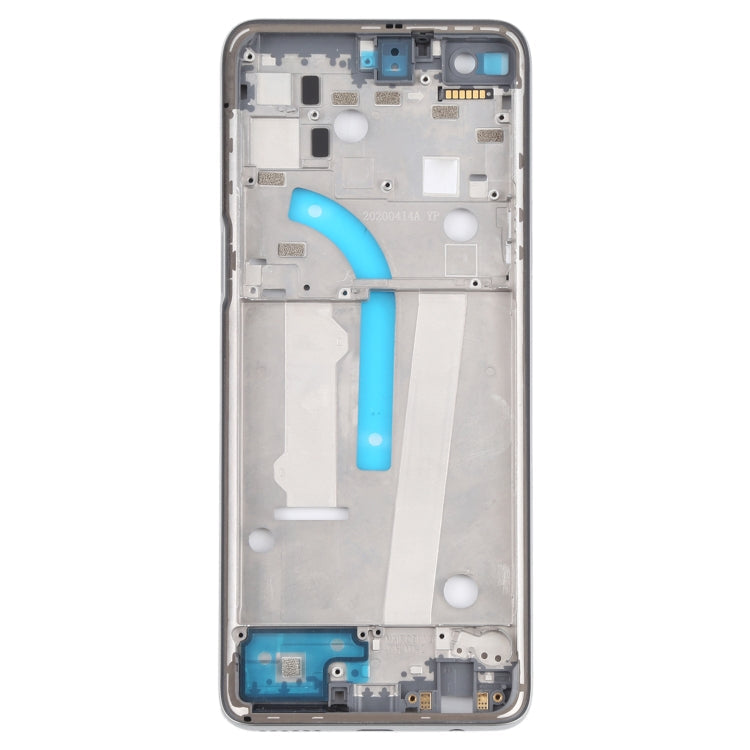 Front Housing LCD Frame Bezel Plate for Motorola Moto G100 XT2125 XT2125-4 (Silver)