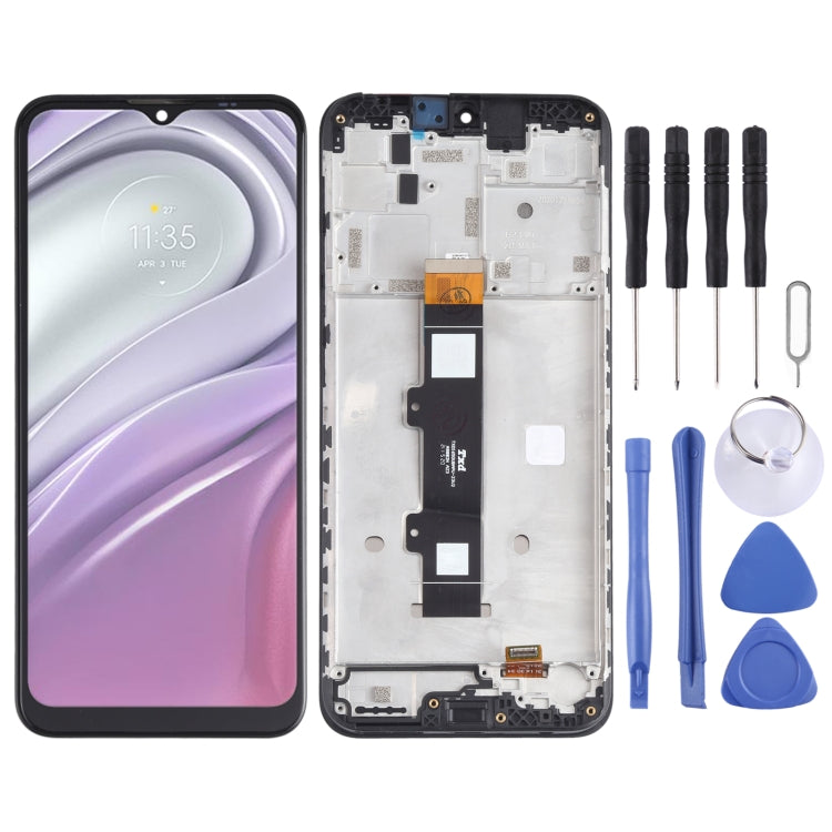 Motorola Moto G20 XT2128-1 XT2128-2 Black LCD Screen and Digitizer Assembly with Frame