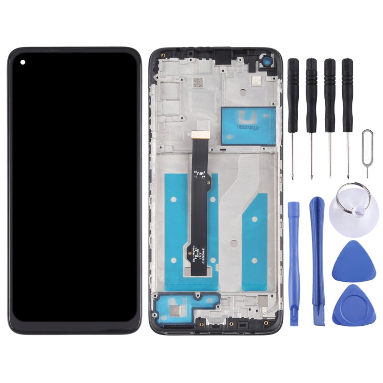 Motorola Moto G8 XT2045-1 LCD Screen and Digitizer Assembly with Frame (Black)