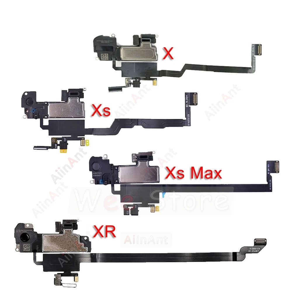 AiinAnt Speaker For iPhone X Xs 11 12 Pro Max XR Proximity Sensor Sound Earpiece Speaker Flex Cable Phone Parts with Sticker