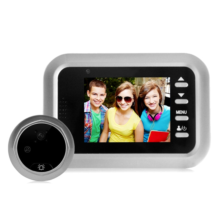 W8-S 2.4 inch Screen 2.0MP Security Camera Viewer with TF Card Support (Silver)