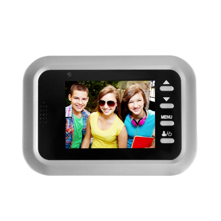W8-S 2.4 inch Screen 2.0MP Security Camera Viewer with TF Card Support (Silver)