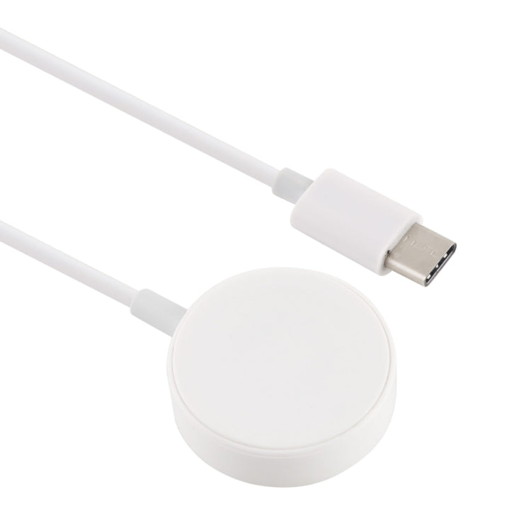 1M Type-C Universal Portable Magnetic Wireless Charger for Apple Watch Series 7 & 6 & 5 & 4 & 3 & 2(White) - Hassle-Free Charging Solution for Apple Watch Series 7, 6, 5, 4, 3, and 2