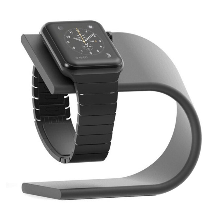 U Shaped Aluminum Charging Stand for Apple Watch 38mm/42mm (Black)