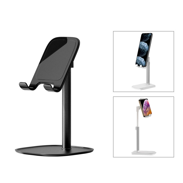 Adjustable Lifting 90 Degree Rotation ABS Stand Desktop Phone Tablet Holder (Black) by ROCK RPH0944