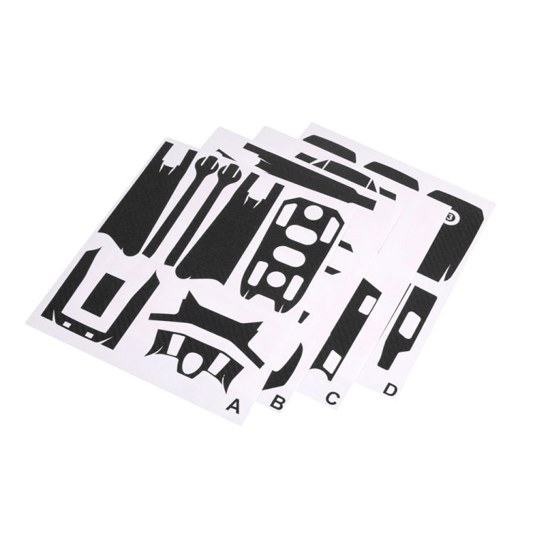 Black Carbon Fiber Waterproof 3D Sticker Kit for DJI Mavic 2 Pro / Zoom Drone