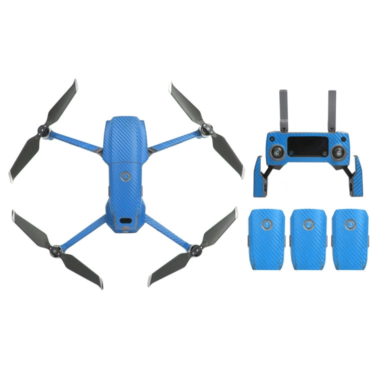 Blue Waterproof Carbon Fiber Sticker Kit for DJI Mavic 2 Pro/Zoom