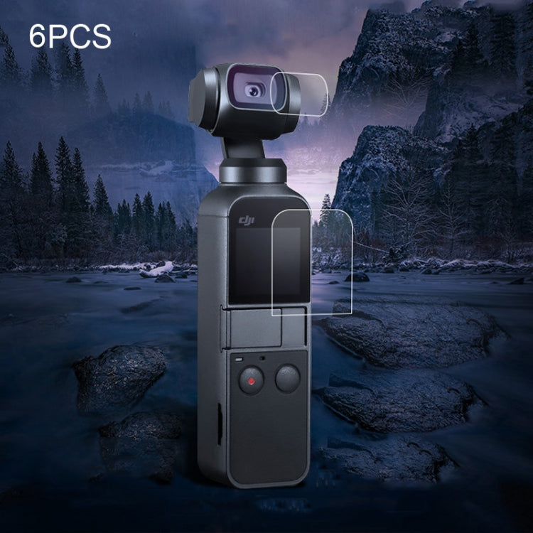 6-Piece Lens Protector and Screen Tempered Glass Film Set for DJI OSMO Pocket Gimbal