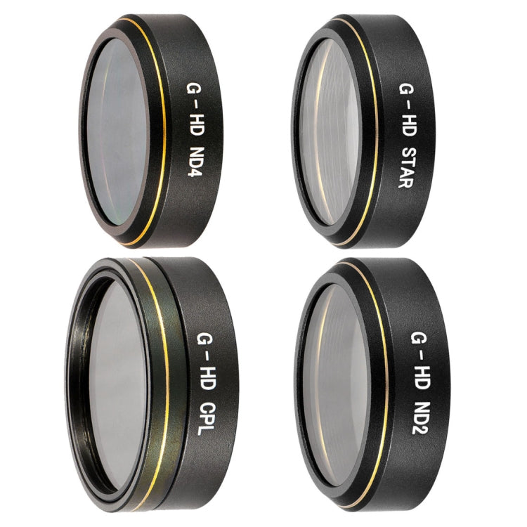 4 in 1 Lens Filter Kit for DJI Phantom 4 Pro - HD Drone Star Effect, ND2, ND4, CPL