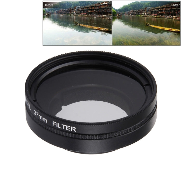 JUNESTAR 37mm CPL Filter and Lens Cap for Xiaomi Xiaoyi Yi II 4K Sport Action Camera