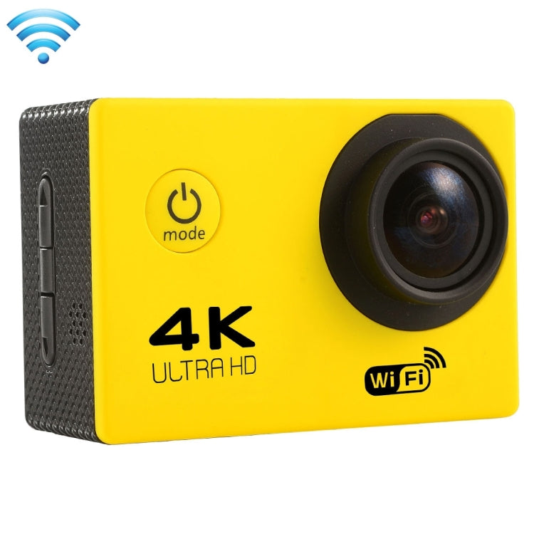 F60 2.0 inch Screen Waterproof WiFi Sport Action Camera Camcorder with 170 Degrees Wide Angle and Support for 64GB Micro SD Card (Yellow)