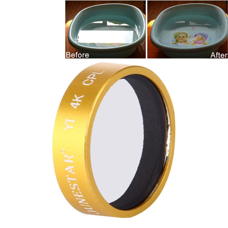 JUNESTAR Gold CPL Filter for Xiaomi Xiaoyi Yi II 4K Sport Action Camera
