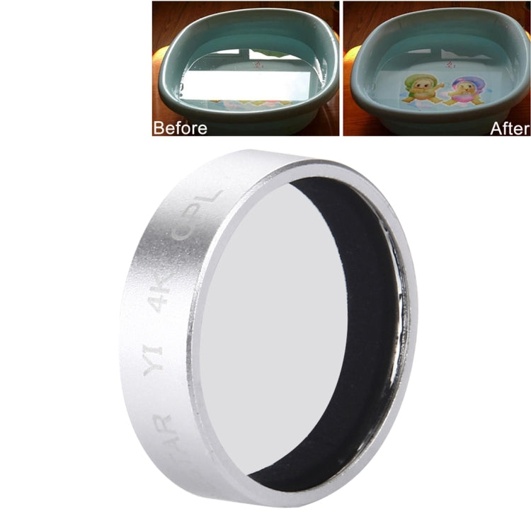 JUNESTAR CPL Filter for Xiaomi Xiaoyi Yi II 4K Sport Action Camera (Silver)