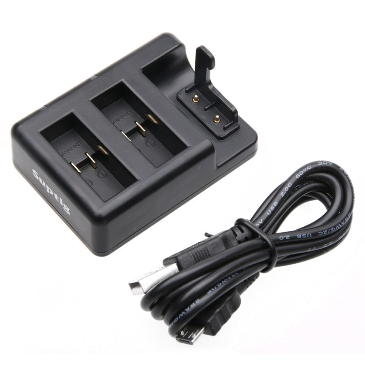 Dual Charger with USB Cable for GoPro HERO7 Black /6 /5 (AHDBT-501), Batteries not included (Black)