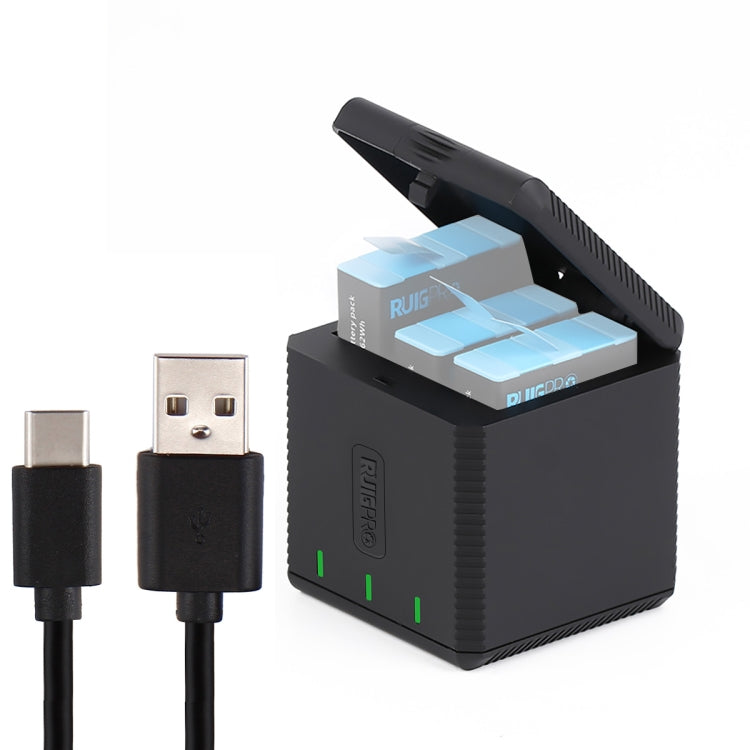 GoPro HERO9/10 Black USB Triple Batteries Charger Box