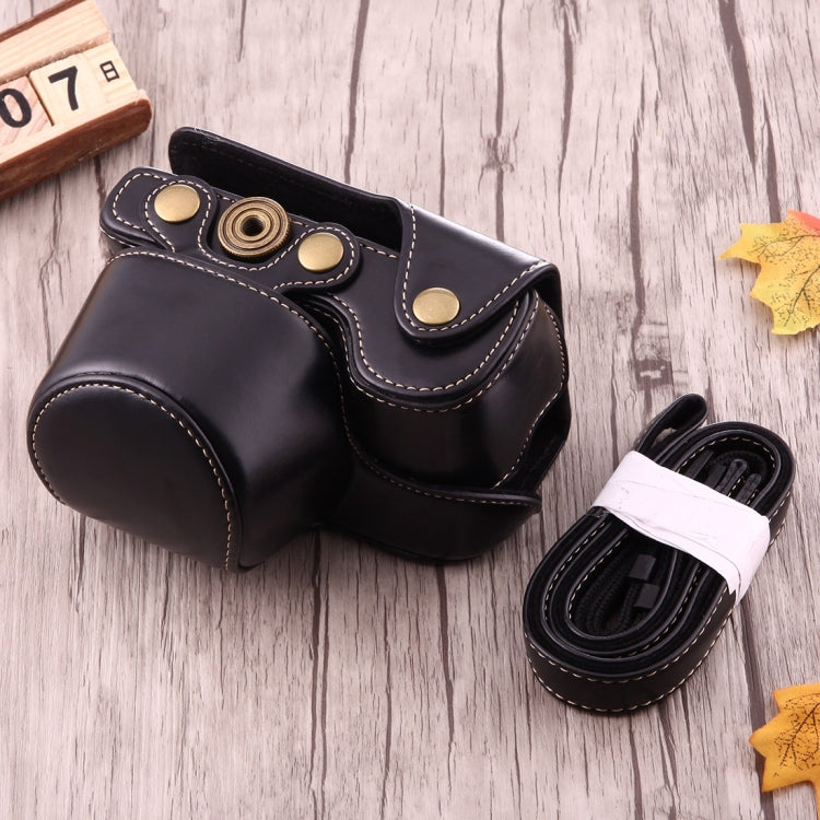 Sony A6000 / A6300 / Nex 6 Black PU Leather Camera Case With Strap