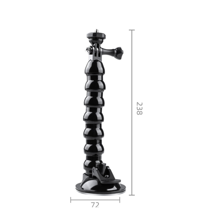Extended Black Suction Cup Jaws Flex Clamp Mount
