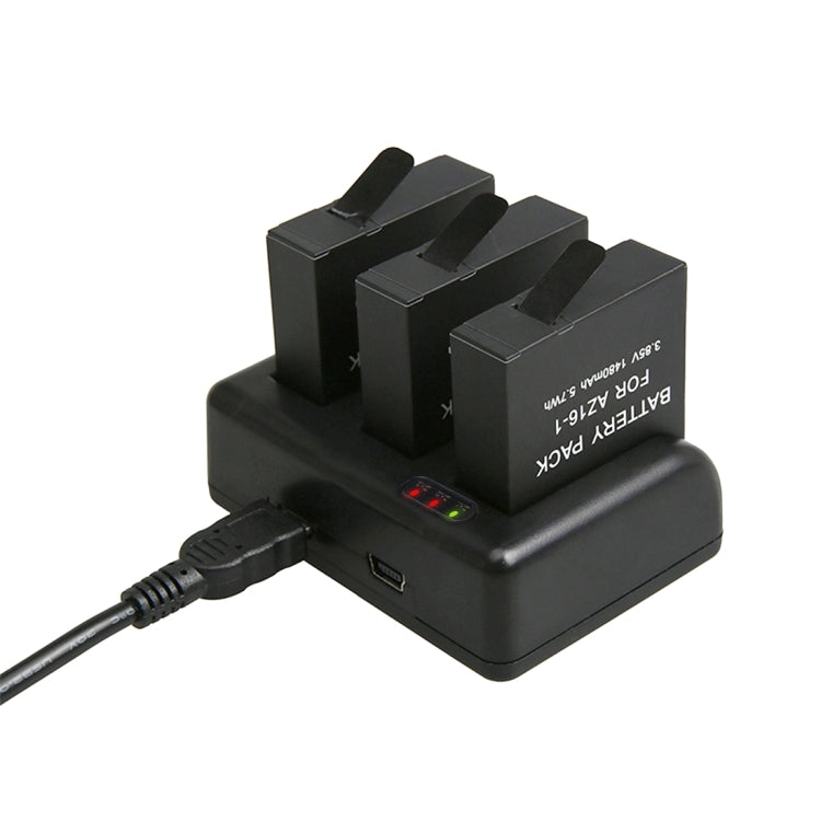 GoPro HERO5 AHDBT-501 Triple Battery Travel Charger with Multiple USB Ports and LED Indicator
