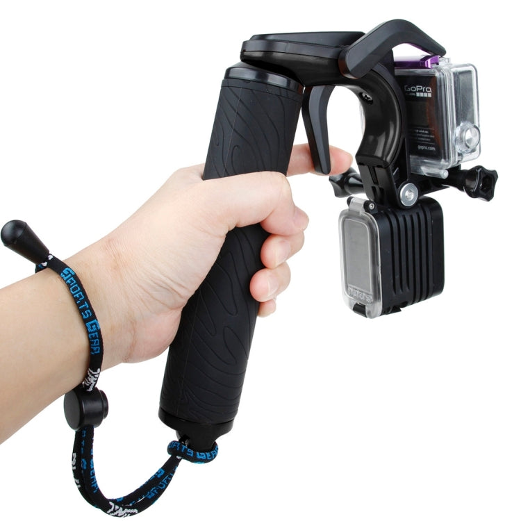 TMC HR391 Shutter Trigger Floating Hand Grip for GoPro and Xiaomi Cameras with Buoyancy Stick and Anti-Lost Strap (Black)
