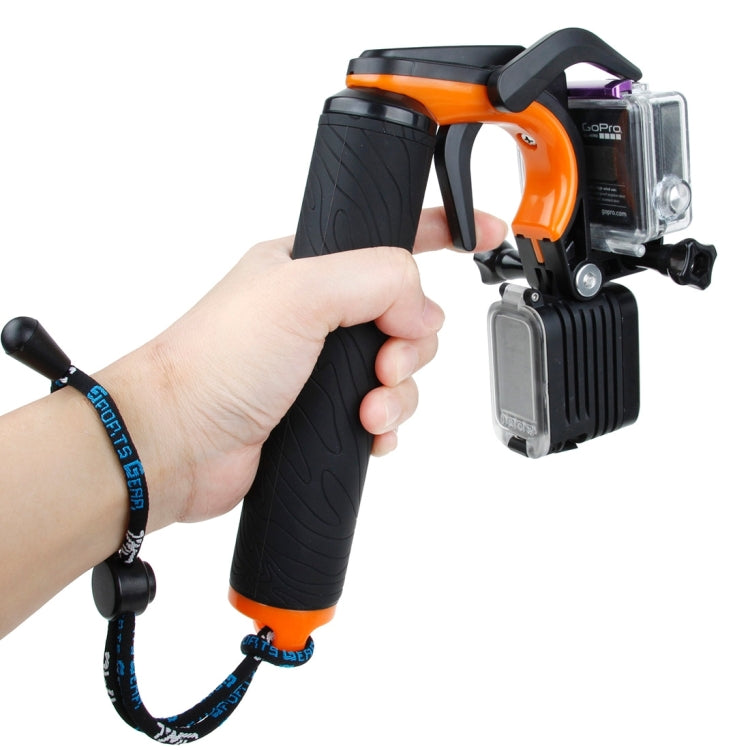 TMC HR391 Shutter Trigger Floating Hand Grip for GoPro and Xiaomi Xiaoyi Cameras (Orange)