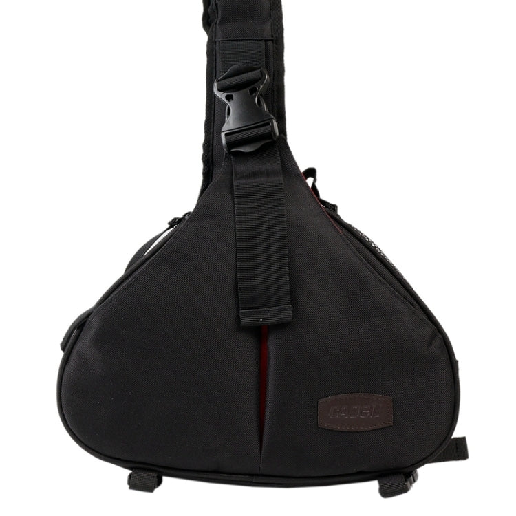 CADEN Triangle Shape Tscope Sling Shoulder Cross Digital Camera Bag with Rain Cover, Black, 36*31*15cm