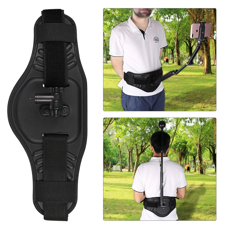 Hands-Free Waist Belt Mount Strap for Action Cameras (Black)
