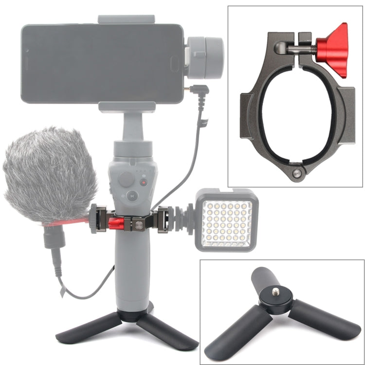 Mini Tripod Mount and Flashlight Extension Bracket Set for DJI OSMO Mobile 2