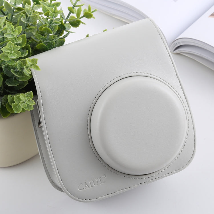 Retro Style PU Leather Camera Case Bag with Strap for FUJIFILM instax mini 9 / mini 8+ / mini 8 (White)