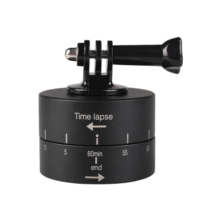 60-Minute 360 Degree Auto Rotation Time Lapse Stabilizer Tripod Head Adapter for GoPro (Black)