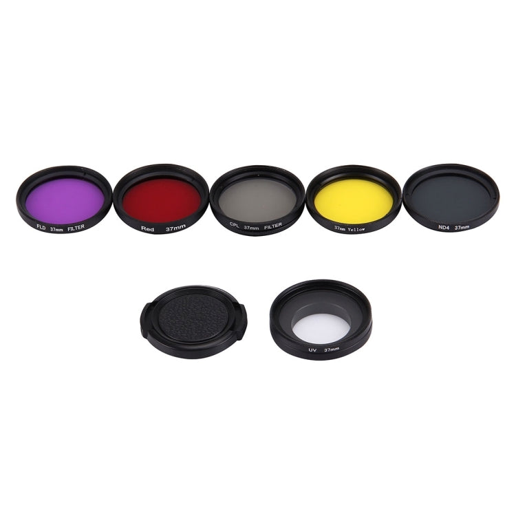 Professional 7 in 1 Lens Filter Set with Protective Cap for GoPro and Action Cameras