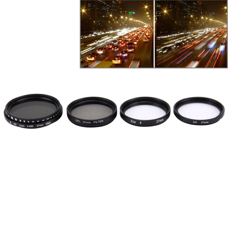 JUNESTAR 4 in 1 Professional Lens Filter Set for GoPro & Xiaomi Xiaoyi Yi Sport Action Camera