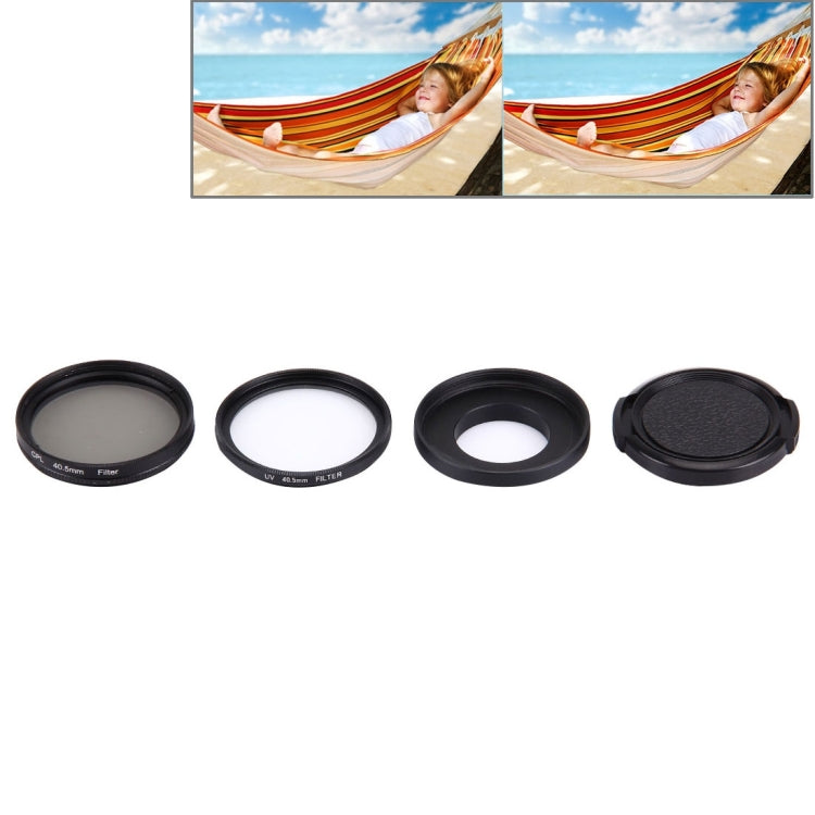 JUNESTAR 4 in 1 Professional 40.5mm Lens Filter Bundle for GoPro HERO4 / 3+ / 3 Sport Action Camera