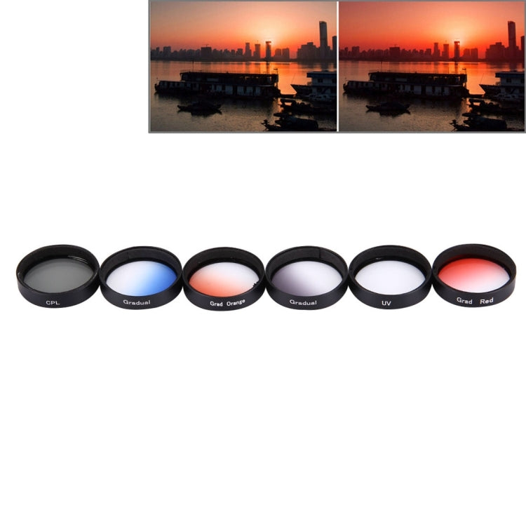JUNESTAR 6 in 1 Professional Lens Filter Set for DJI Phantom 3 & 4