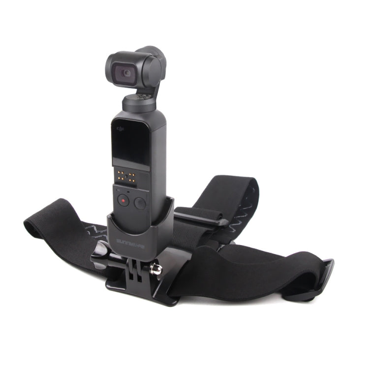 Sunnylife Elastic Adjustable Head Strap Mount Belt with Adapter for DJI Osmo Pocket (Black)