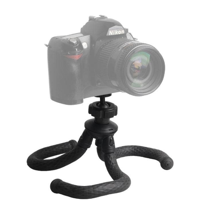 Flexible Mini Tripod Holder with 360 Degree Ball Head for Cameras, GoPro, Cellphones (Black)