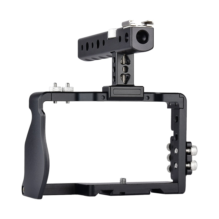 YELANGU C6 Camera Video Cage Handle Stabilizer for Sony A6000 / A6300 / A6500 / A6400 - Black