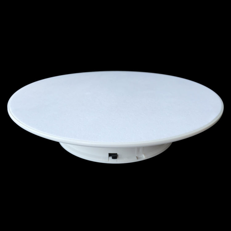 25cm Electric Rotating Turntable Display Stand for Product Photography and Video Shooting (White)