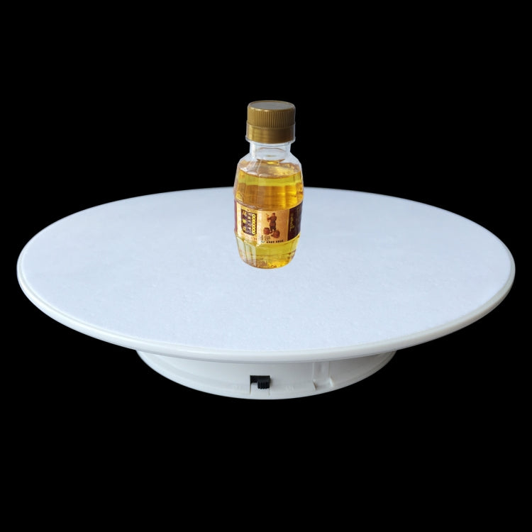 25cm Electric Rotating Turntable Display Stand for Product Photography and Video Shooting (White)