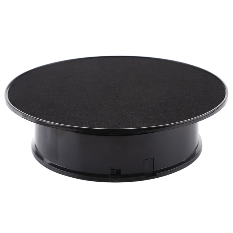 Rotating 20cm Electric Turntable Display Stand - Black