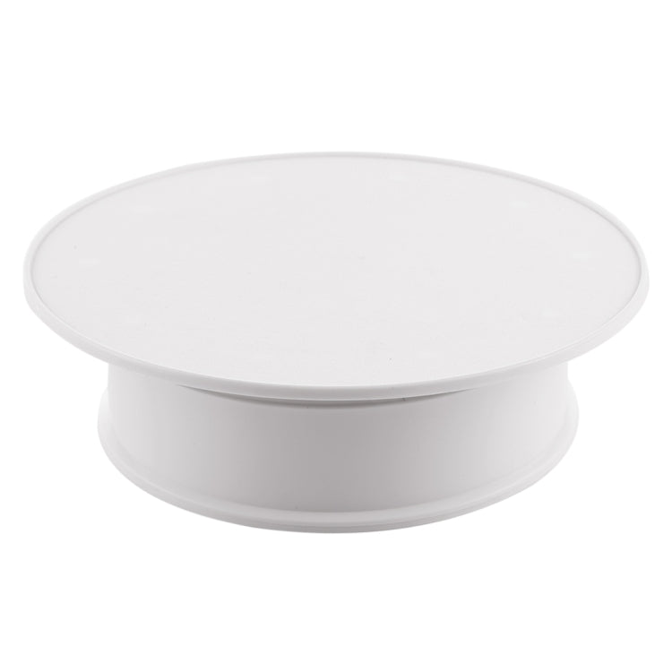 20cm Electric Rotating Turntable Display Stand for Photography and Video Shooting, Load 1.5kg, USB and Battery Powered (White)