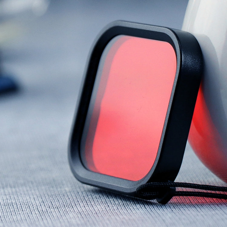 Square Housing Diving Color Lens Filter for GoPro HERO8 Black - Red