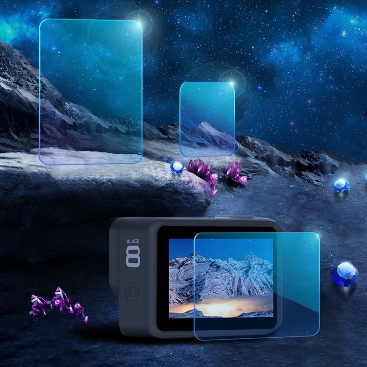 GoPro HERO8 Black Lens and LCD Display Tempered Glass Film with Scratch Protection