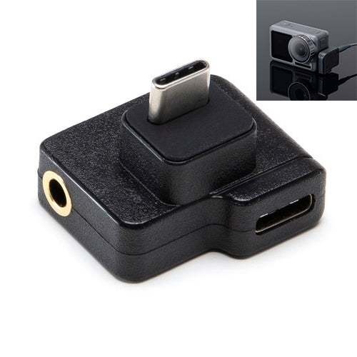 3.5mm + USB-C Mic Mount Microphone Adapter for DJI OSMO Action