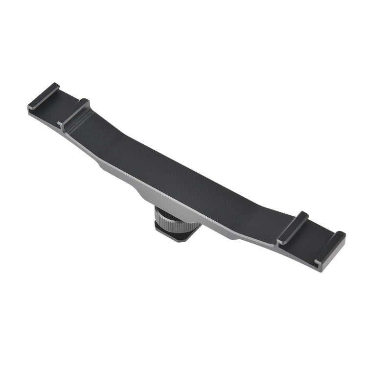 YELANGU Dual Cold Hot Shoe Mount Adapter - Aluminum Alloy Extension Bracket (Black)