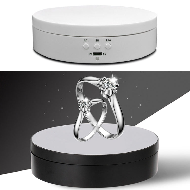 360 Degree Rotating USB Charging Display Stand (White, 13.8cm)