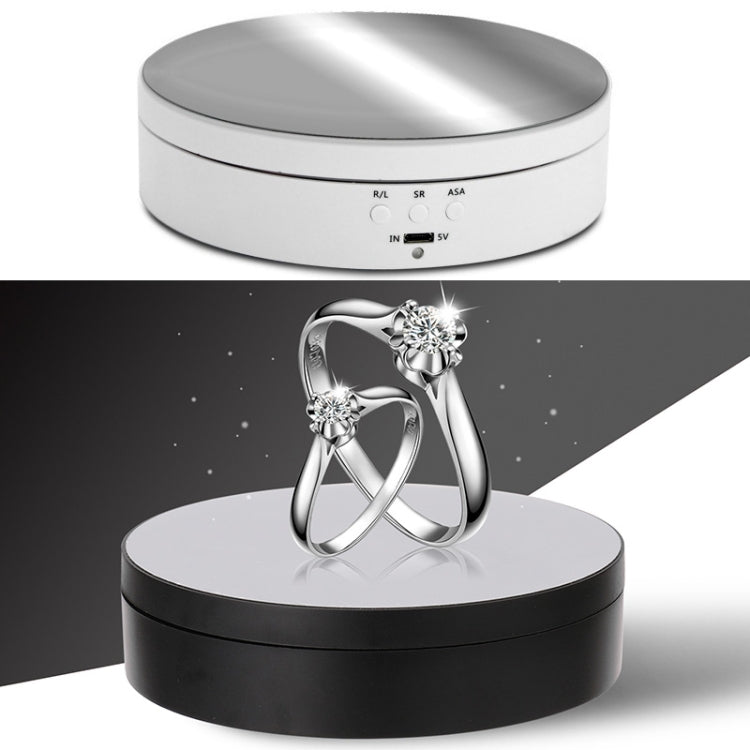 360 Degree Rotating USB Charging Mirror Style Turntable Display Stand