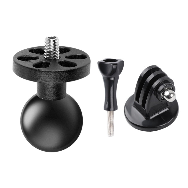 Motorcycle Fixed Mount Holder for Action Cameras with 1/4 inch Screw 25mm Ball Head