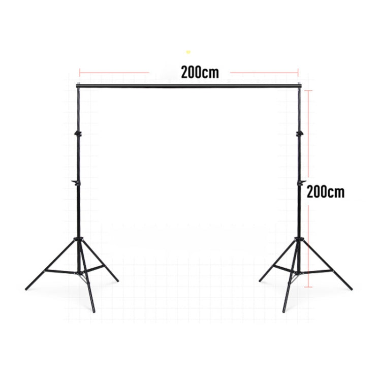 200x200cm Photography Studio Background Support Stand Kit with Adjustable Height